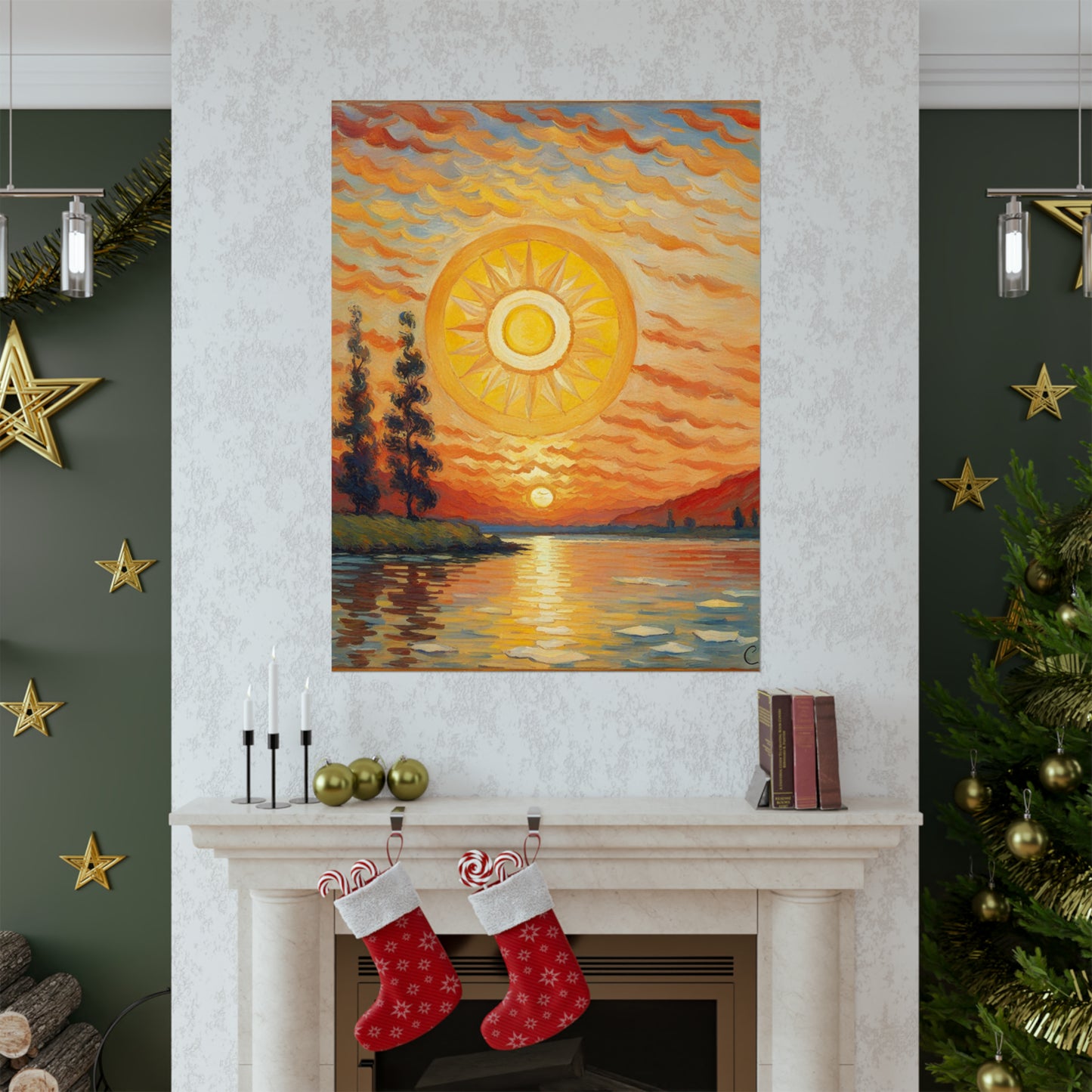 "Claude Monet-Inspired 'The Sun' Poster Print" by PenPencilArt