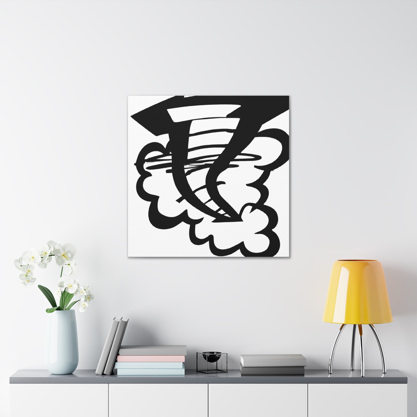 "Look into the Eye of the Texas Tornado, Inspired by Keith Haring Canvas Print" by PenPencilArt