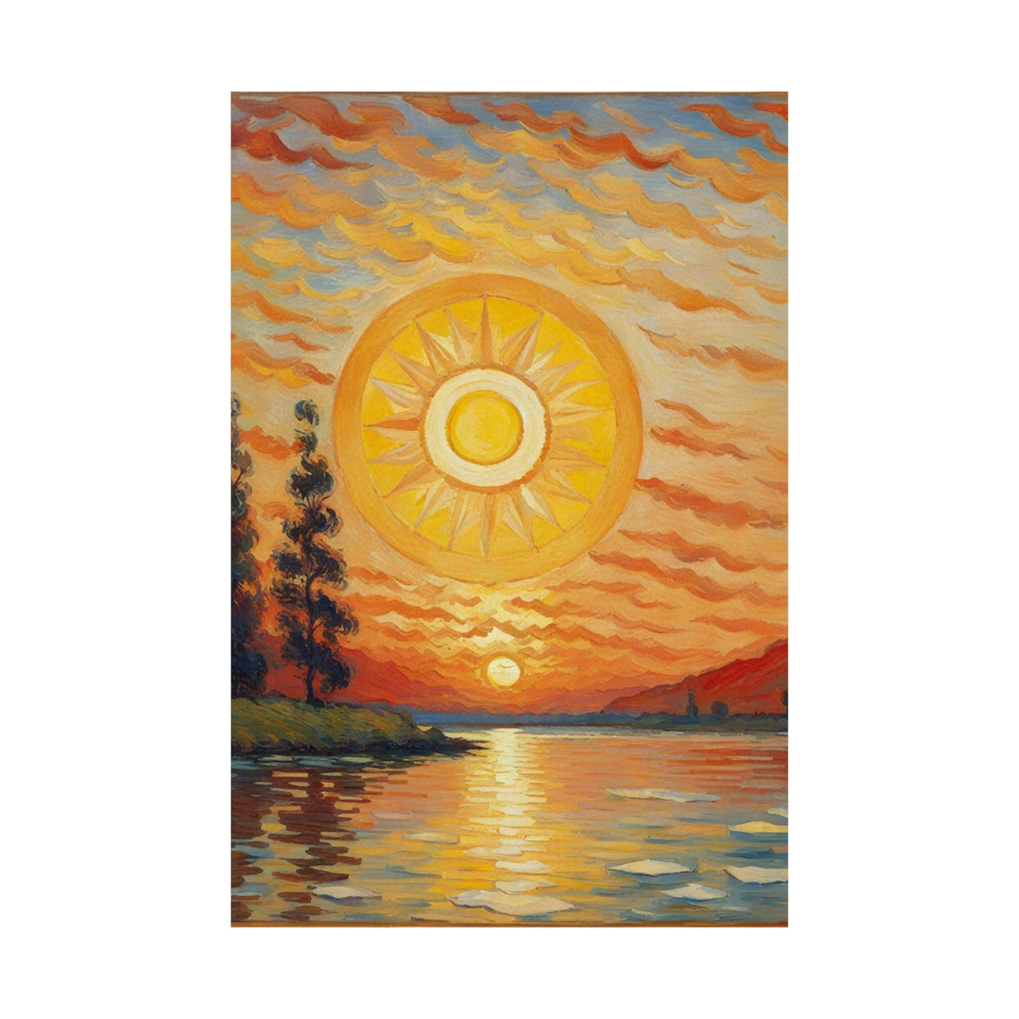 "Claude Monet-Inspired 'The Sun' Poster Print" by PenPencilArt