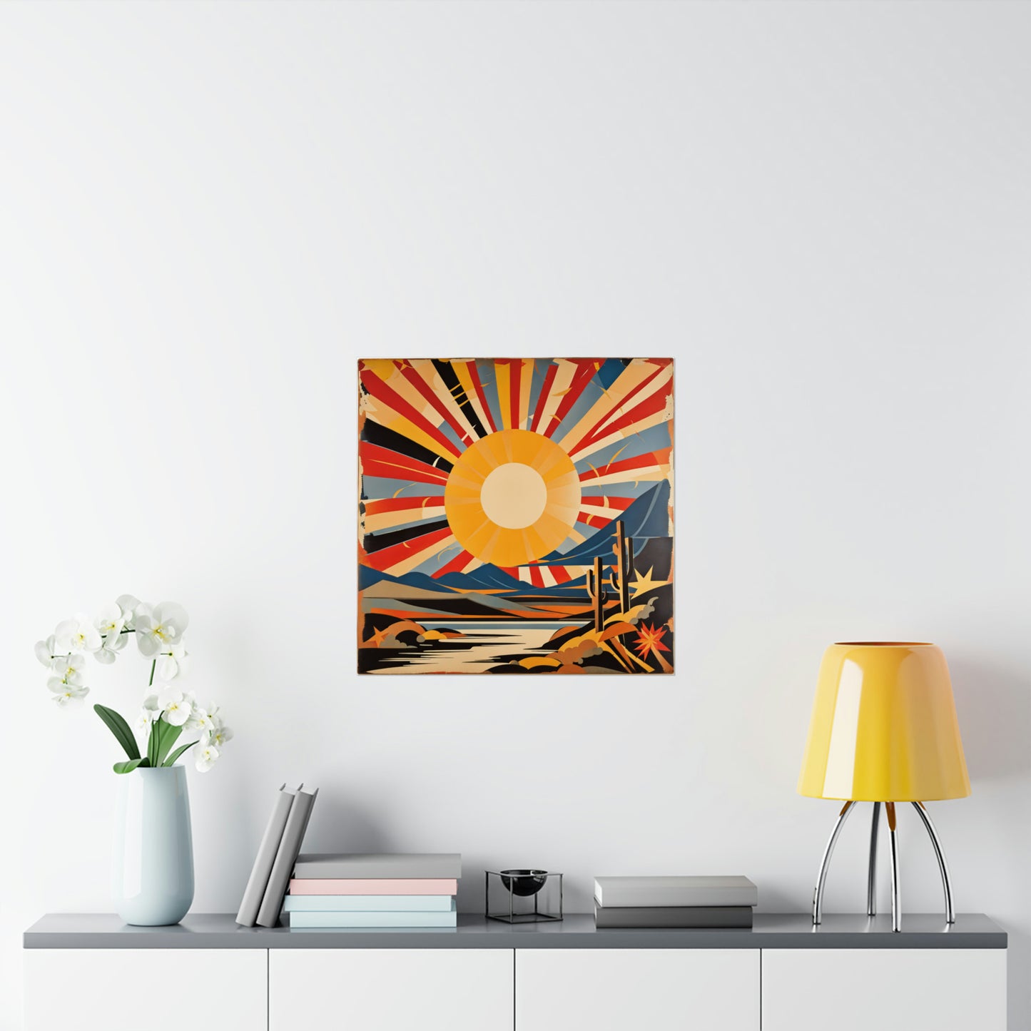 Mimmo Rotella Inspired Sun Poster Print by PenPencilArt