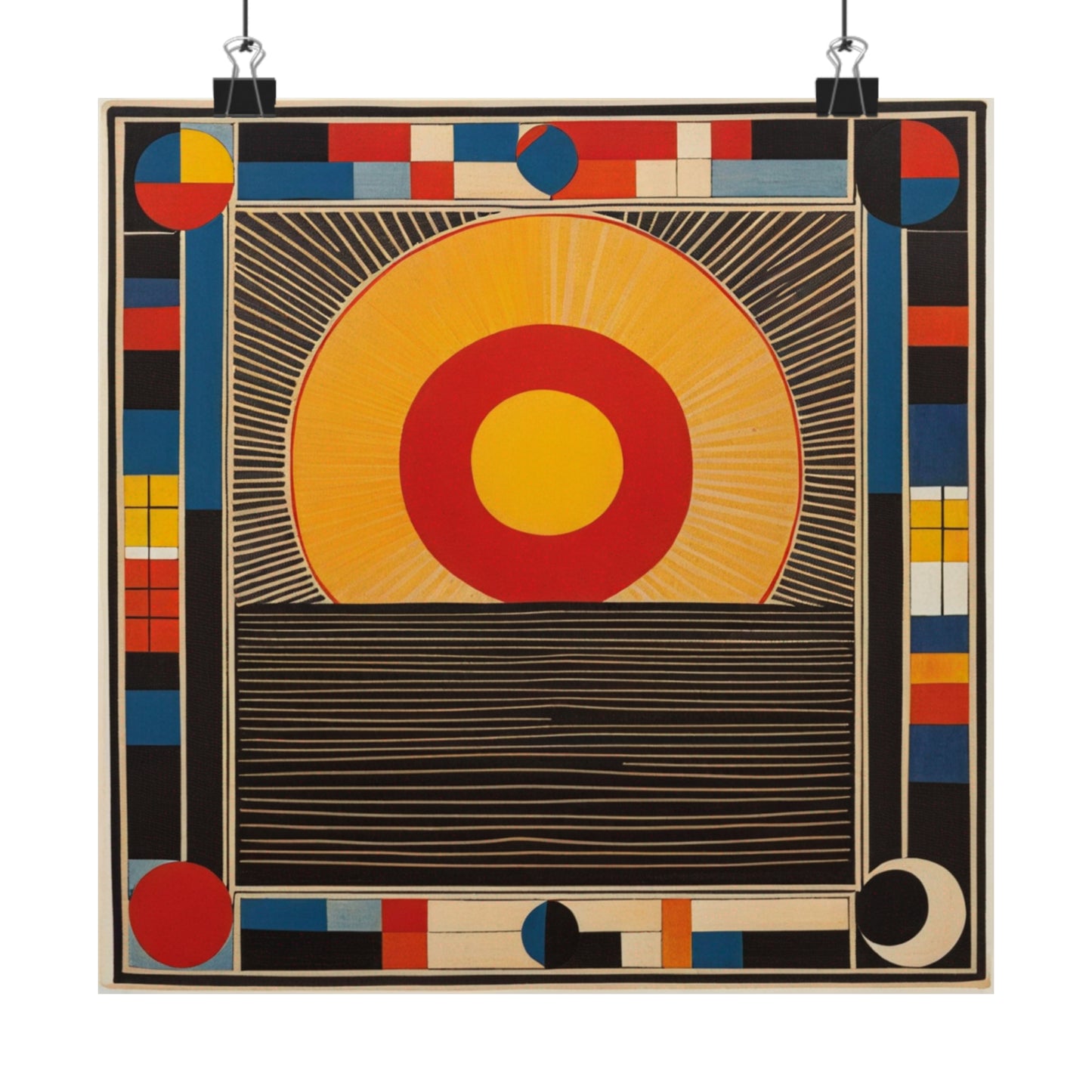 "Kazimir Malevich Style 'The Sun' Art Poster Print" by PenPencilArt