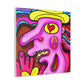 "Peter Max-Inspired Canvas Print: Embracing New Beginnings with Naiveté" by PenPencilArt