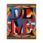 "Robert Indiana-Inspired Justice Poster Print" by PenPencilArt