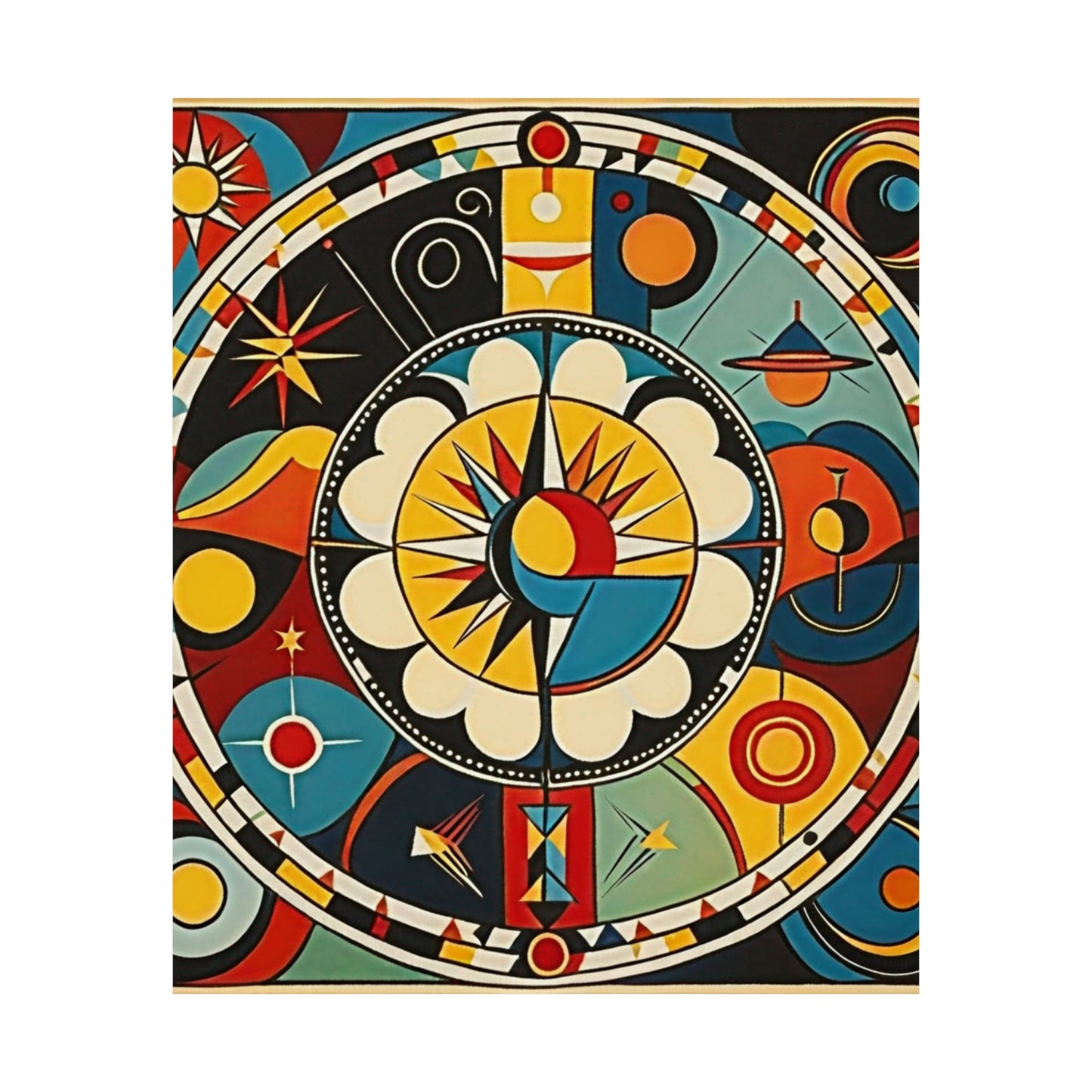 "Abstract 'The Sun' Poster Art Inspired By Wassily Kandinsky" by PenPencilArt