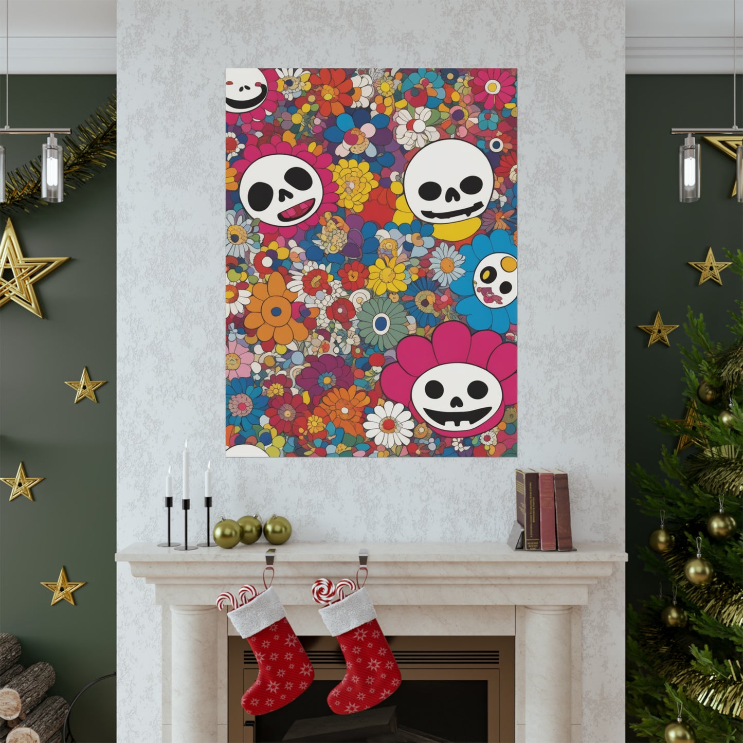 "Takashi Murakami-Inspired Death Print Poster" by PenPencilArt