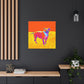 "Happy Dog Canvas Print Inspired by Mark Rothko" by PenPencilArt