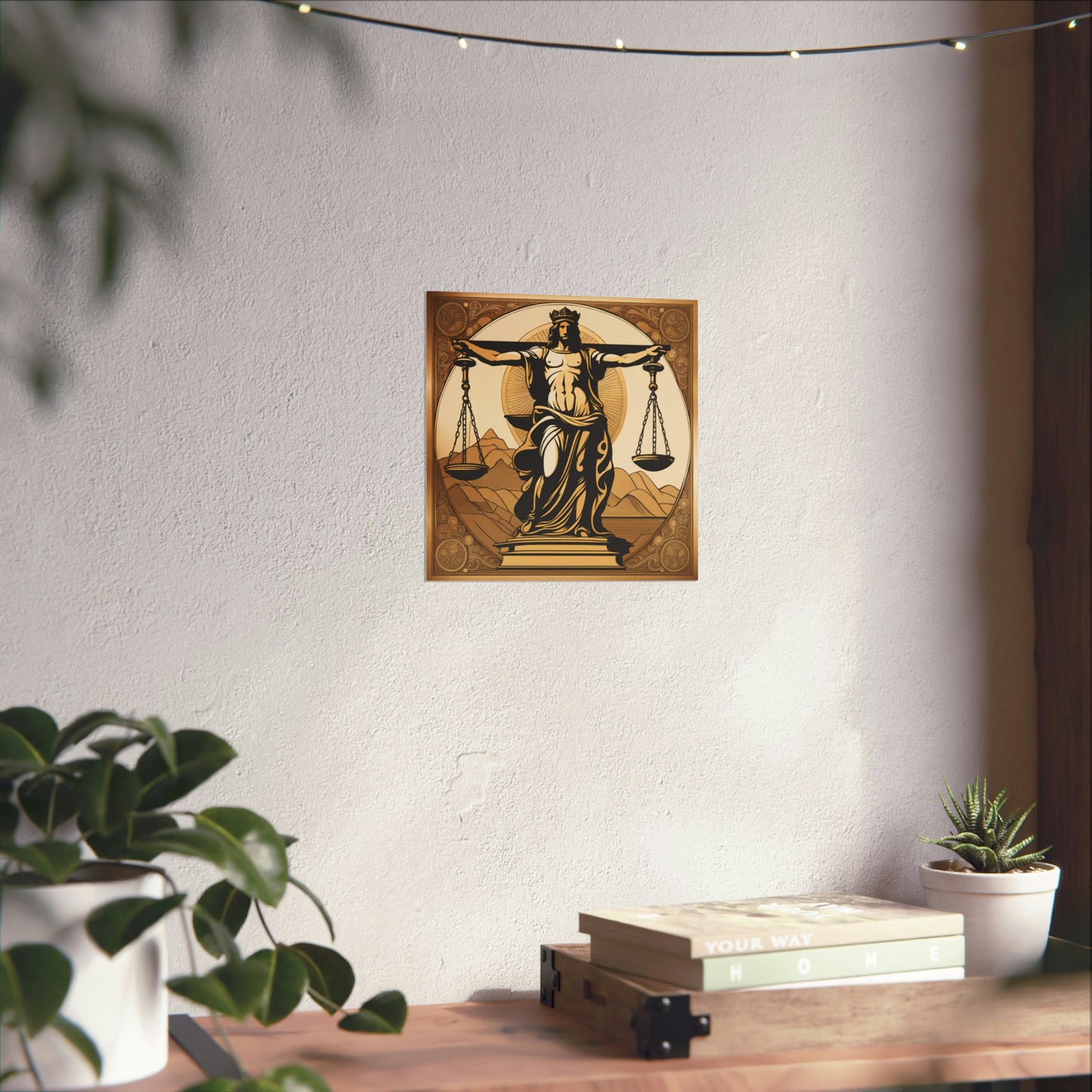 "Da Vinci-Inspired Justice Poster Print: Wall Art for Your Home" by PenPencilArt