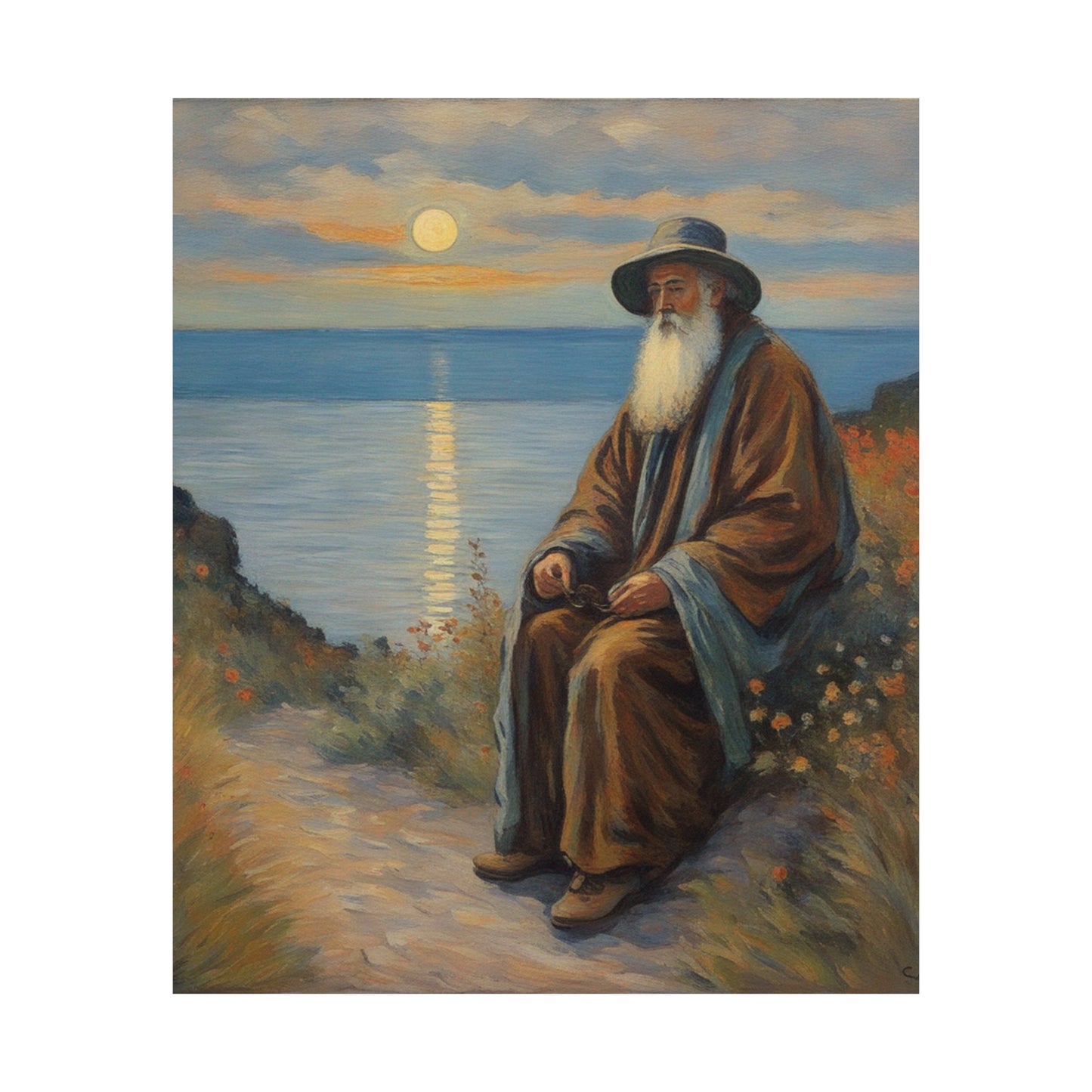 "Claude Monet Inspired Hermit Poster Print - Home Decor Art". by PenPencilArt