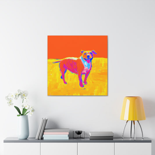 "Happy Dog Canvas Print Inspired by Mark Rothko" by PenPencilArt