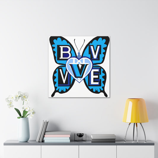 "Robert Indiana Blue Butterfly Canvas Print" by PenPencilArt