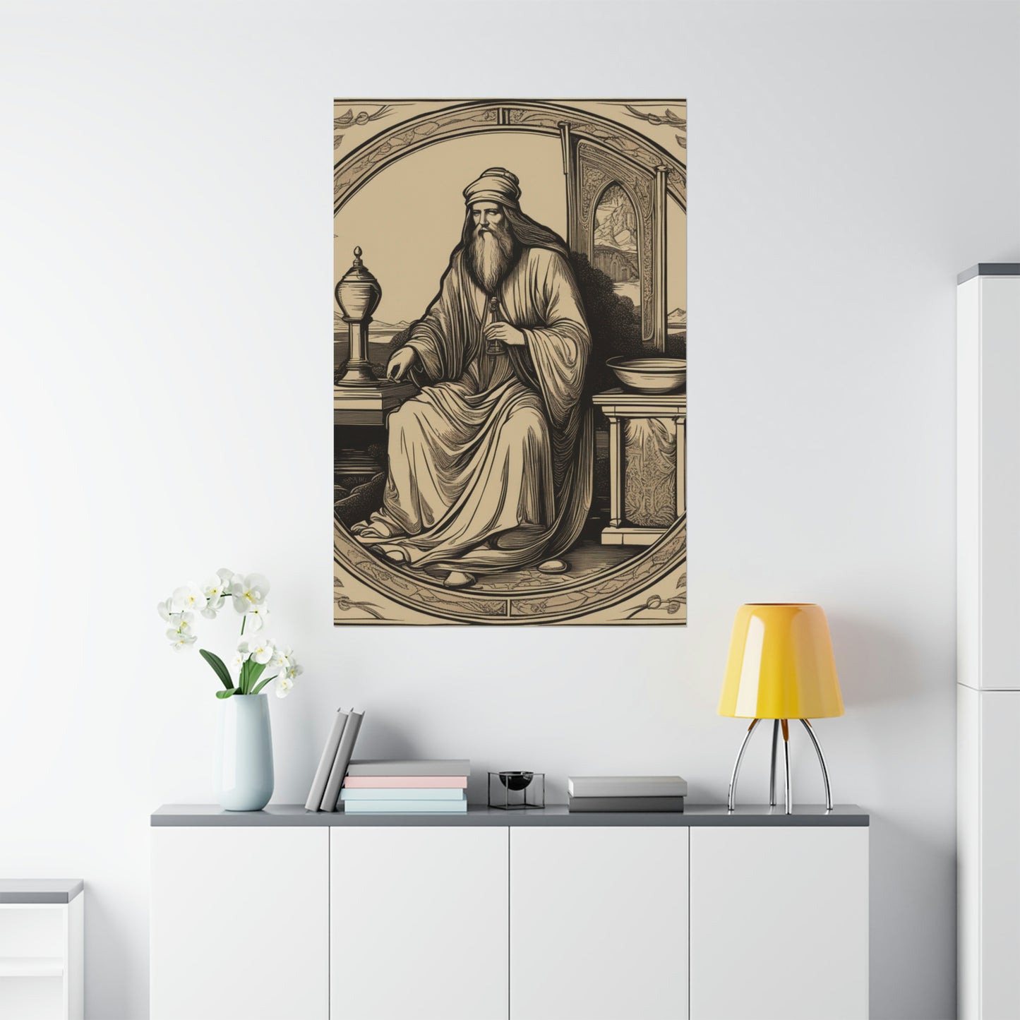 "Stylish Poster Print of The Hermit Inspired by Leonardo da Vinci" by PenPencilArt