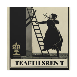 "Canvas Print of the Strength Card in Banksy-Style Art" by PenPencilArt