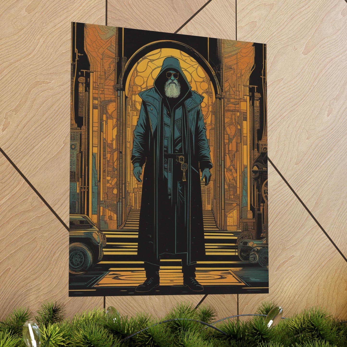 "Neo-Figurative Cyberpunk Style Hermitin Poster Print" by PenPencilArt