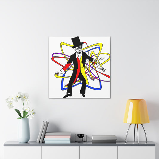 "Keith Haring Inspired Magician Canvas Print: Commanding the Unseen" by PenPencilArt