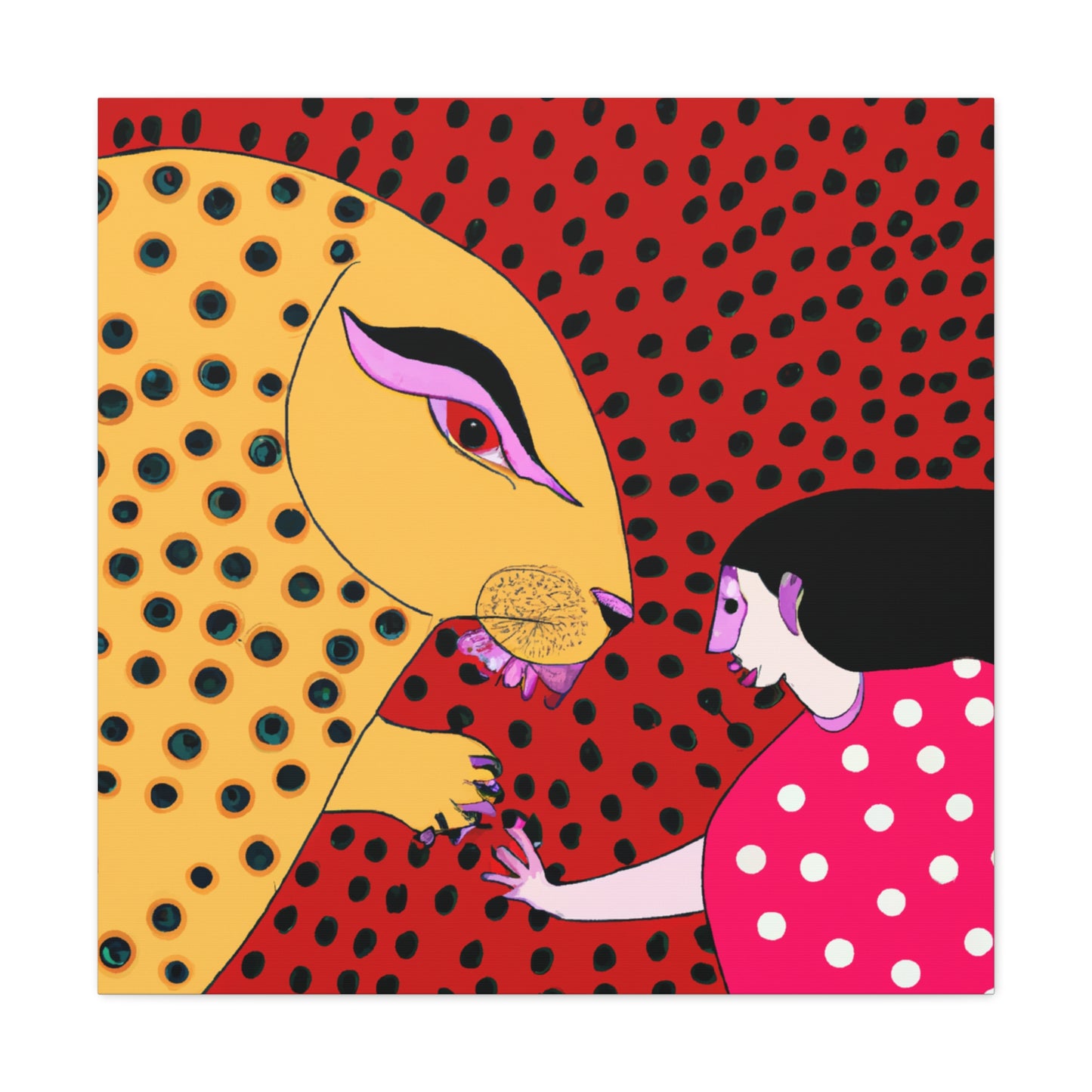 "Yayoi Kusama Inspired Strength Canvas Print" by PenPencilArt