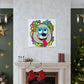 "Takashi Murakami-Inspired Happy Dog Canvas Print" by PenPencilArt