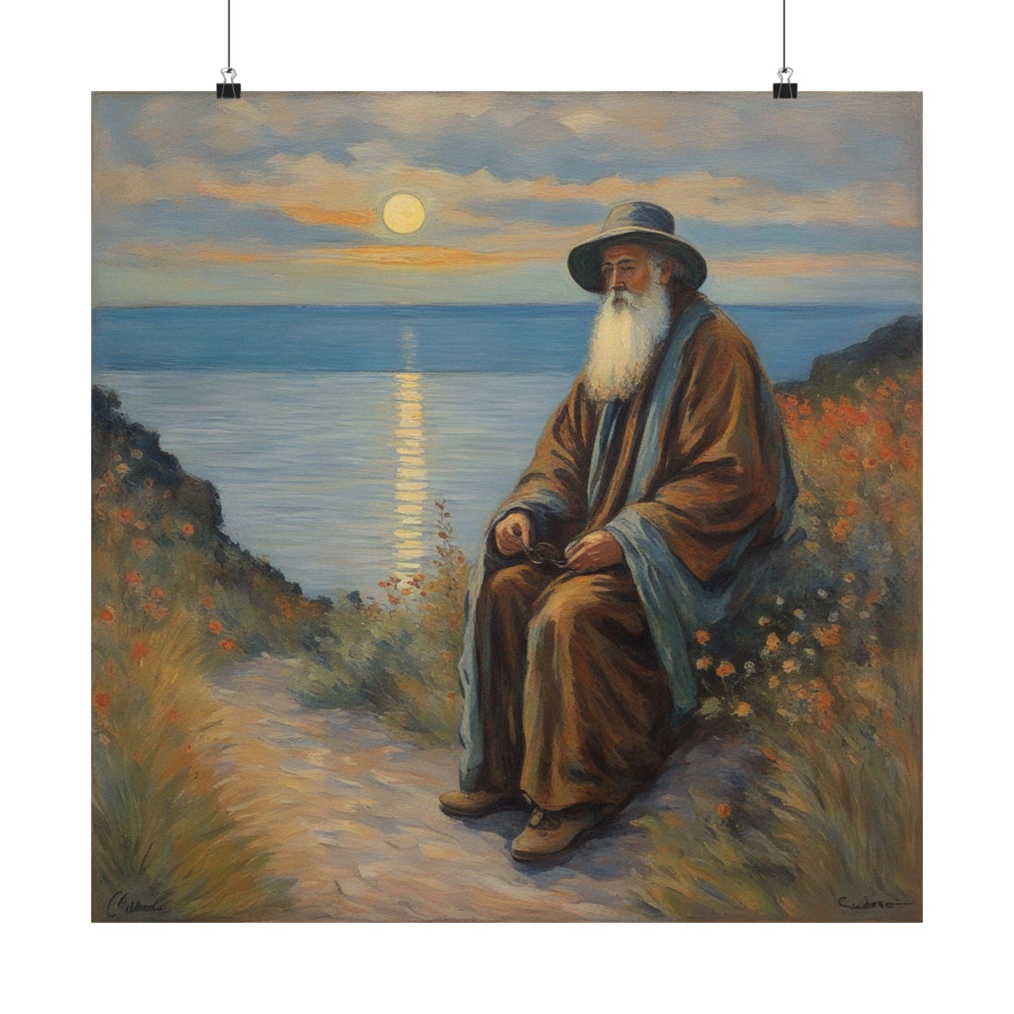 "Claude Monet Inspired Hermit Poster Print - Home Decor Art". by PenPencilArt