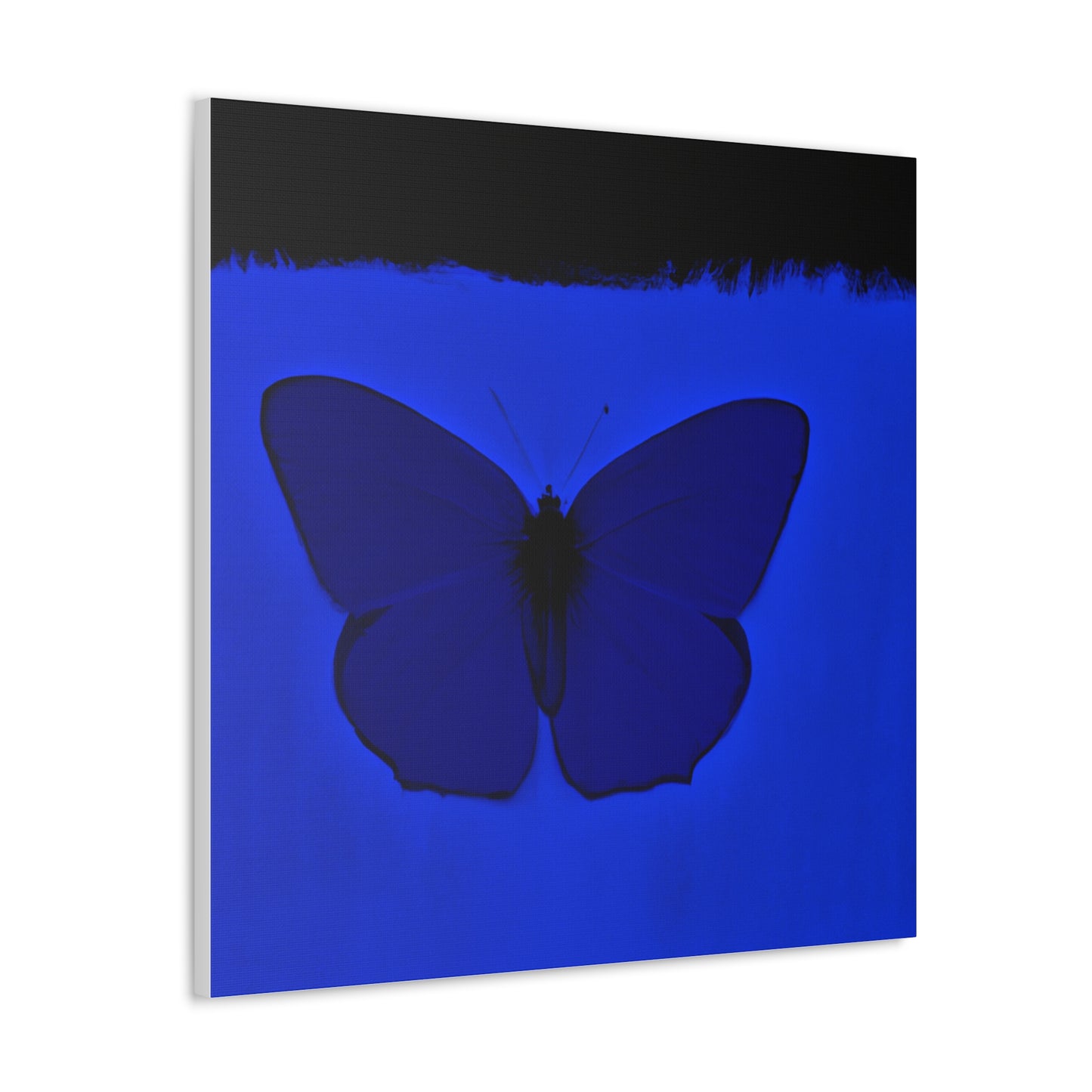 "A Blue Butterfly Canvas Print Inspired By Mark Rothko" by PenPencilArt