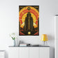 "Neo-Figurative Cyberpunk-Inspired Poster Print of the Sun" by PenPencilArt