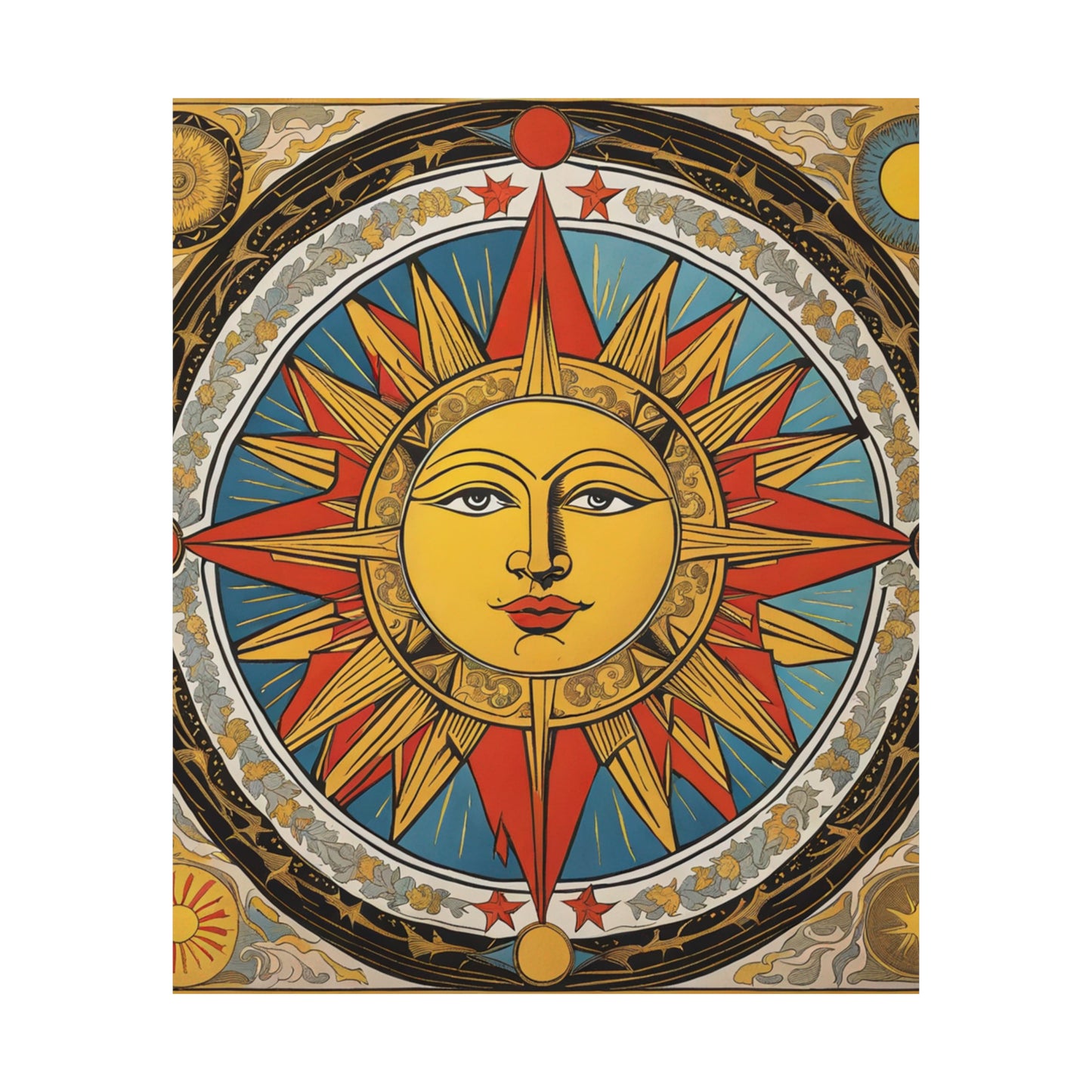 "Hariton Pushwagner-Style Sun Poster Print - Eye-Catching Wall Art" by PenPencilArt