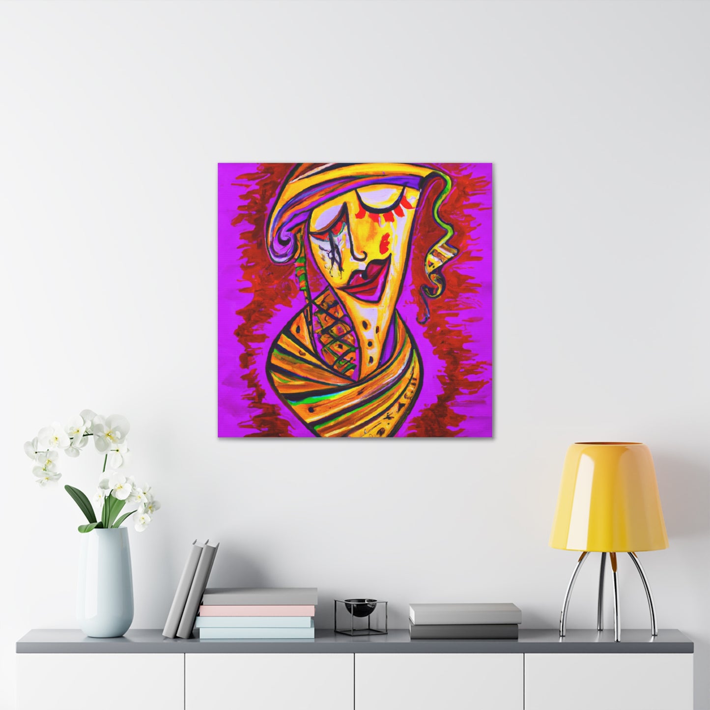 "Georgia O'Keeffe-Inspired Canvas Print Showing The Fool Embracing a New Beginning" by PenPencilArt