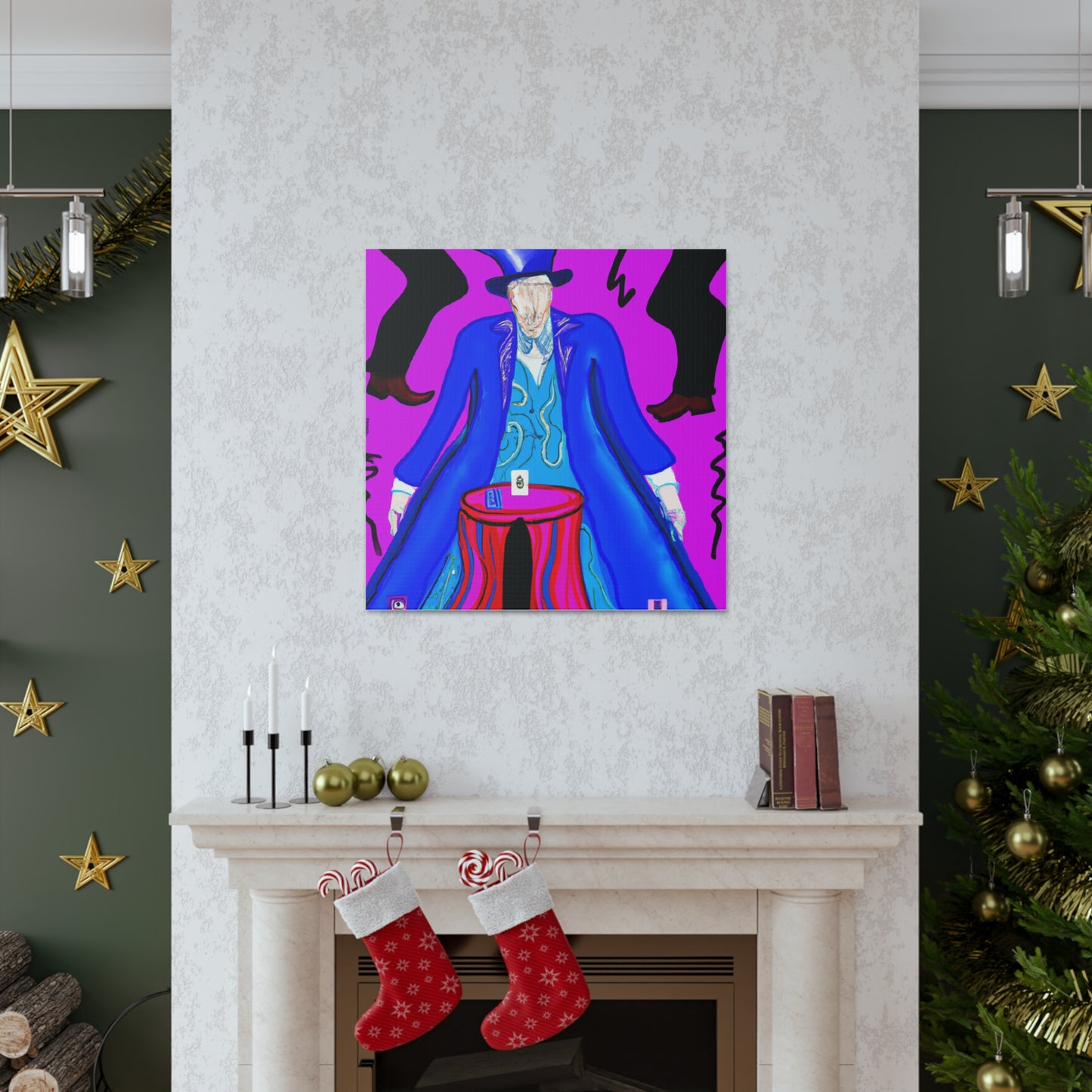 "David Hockney-Inspired Magical Canvas Print - Unlock the Power of the Universe" by PenPencilArt