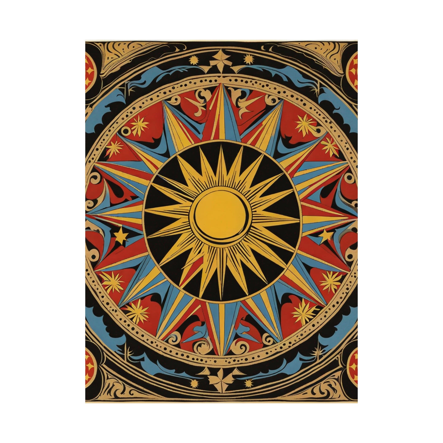 "Robert Indiana-Inspired 'The Sun' Poster Print" by PenPencilArt