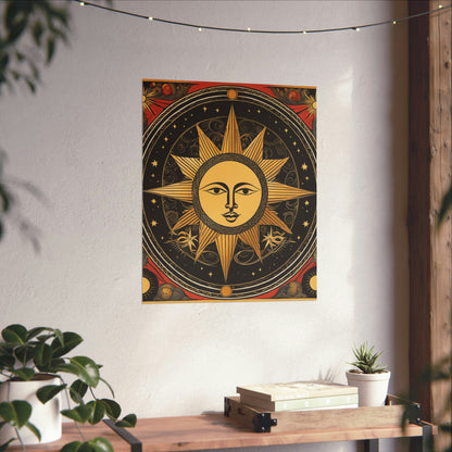 "Contemporary Wall Art Poster Print Featuring 'The Sun' by James Gill" by PenPencilArt