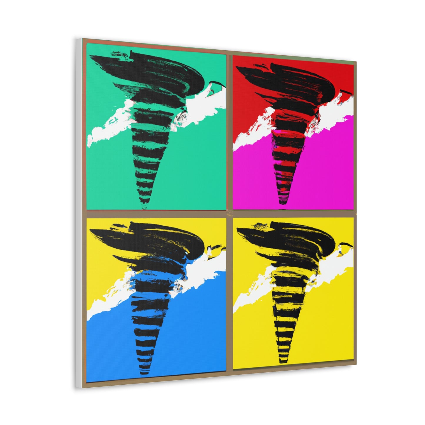 "Texas Tornado Andy Warhol Style Canvas Print" by PenPencilArt