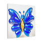 "Jeff Koons-Inspired Blue Butterfly Canvas Prints" by PenPencilArt