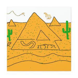 "Wild Desert Landscape Canvas Print: Inspired by Keith Haring" by PenPencilArt