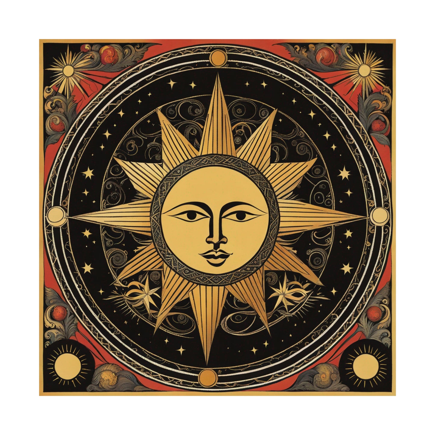 "Contemporary Wall Art Poster Print Featuring 'The Sun' by James Gill" by PenPencilArt