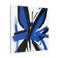 "Contemporary Blue Butterfly Canvas Print Inspired by Willem de Kooning" by PenPencilArt