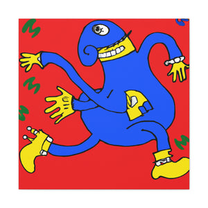 "Embrace New Beginnings with an Artistic Inspired Canvas Print by Keith Haring" by PenPencilArt