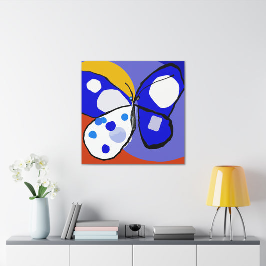 "Blue Butterfly Canvas Print Inspired by Wassily Kandinsky" by PenPencilArt