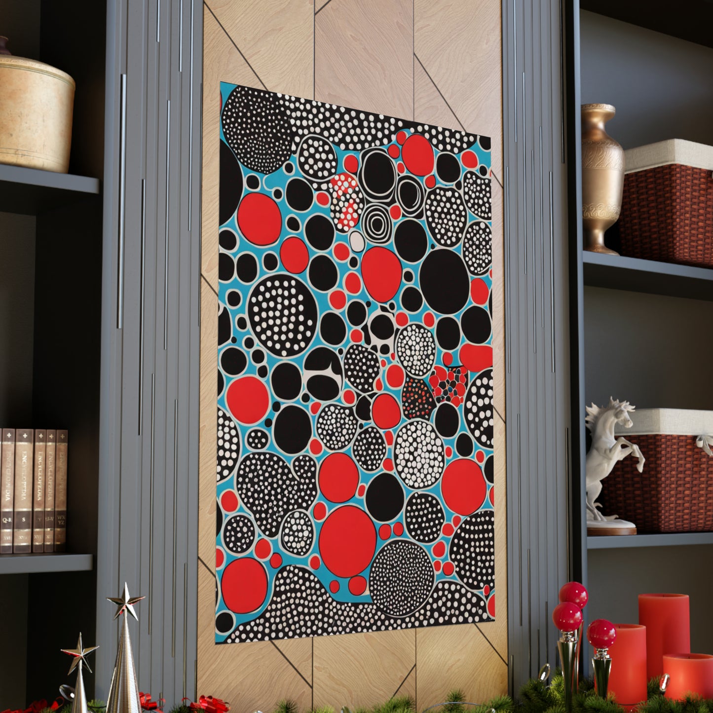 "Justice Poster Print by Yayoi Kusama - Bold and Eye-Catching Artwork" by PenPencilArt