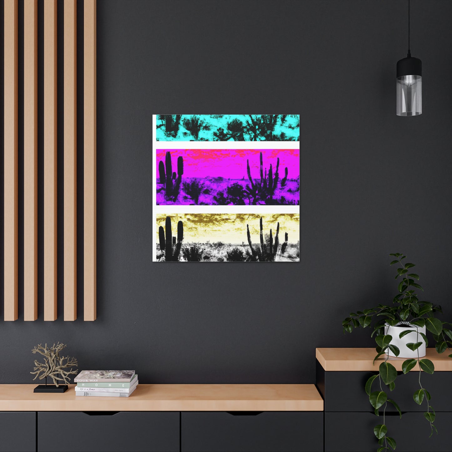 "Andy Warhol-Inspired Desert Landscape Canvas Print" by PenPencilArt