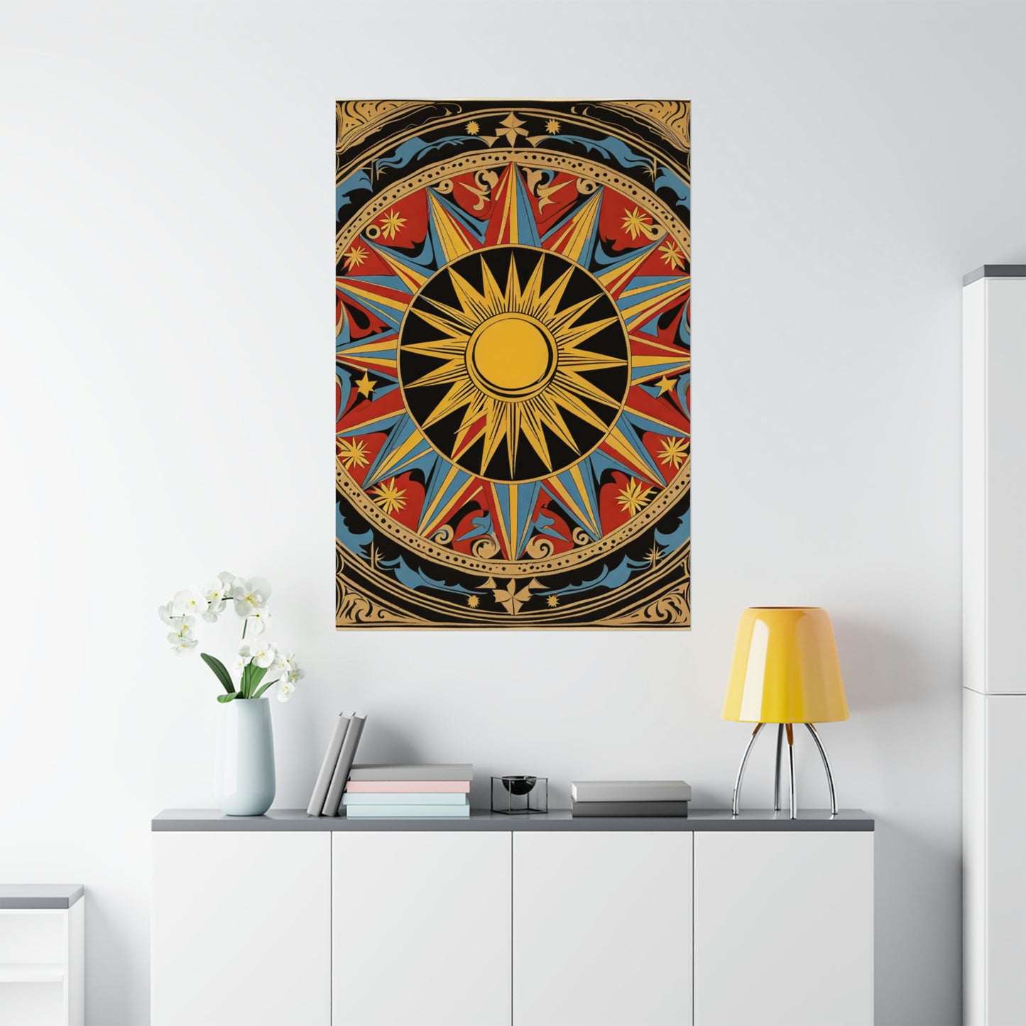 "Robert Indiana-Inspired 'The Sun' Poster Print" by PenPencilArt