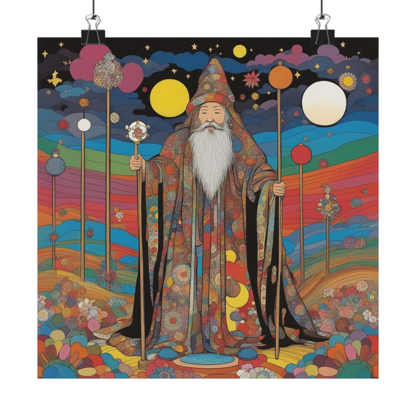 "Takashi Murakami-Inspired 'The Hermit' Digital Poster Print" by PenPencilArt