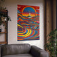 "Peter Max Inspired Death Poster Print" by PenPencilArt