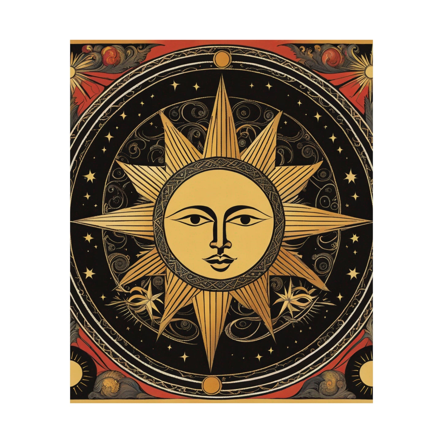 "Contemporary Wall Art Poster Print Featuring 'The Sun' by James Gill" by PenPencilArt