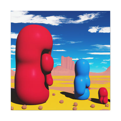 "Jeff Koons-Inspired Desert Landscape Canvas Print" by PenPencilArt