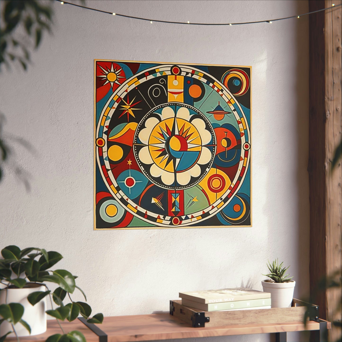 "Abstract 'The Sun' Poster Art Inspired By Wassily Kandinsky" by PenPencilArt