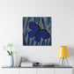 "Blue Butterfly Canvas Print Inspired by Clyfford Still" by PenPencilArt