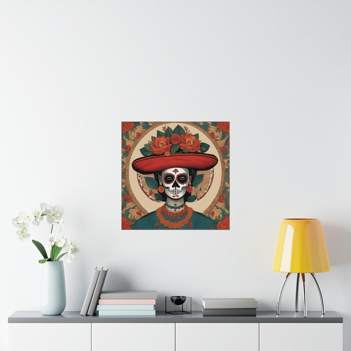 "Frida Kahlo-Inspired 'Death' Decorative Poster Print" by PenPencilArt