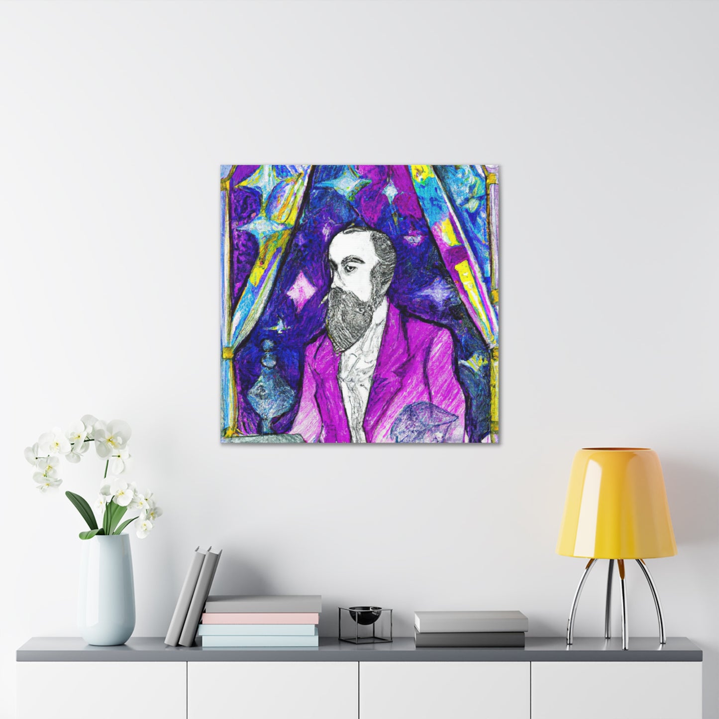 "Magician Art Canvas Print Inspired by Jasper Johns" by PenPencilArt