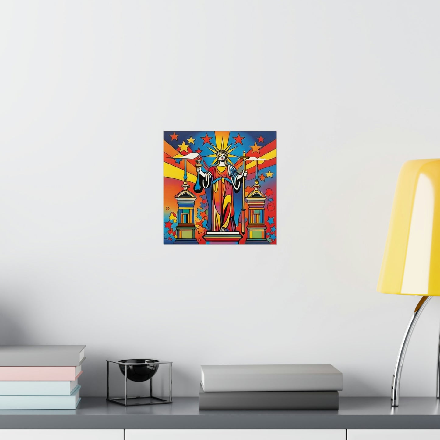 "Peter Max Inspired Justice Poster Prints" by PenPencilArt