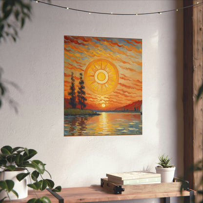 "Claude Monet-Inspired 'The Sun' Poster Print" by PenPencilArt