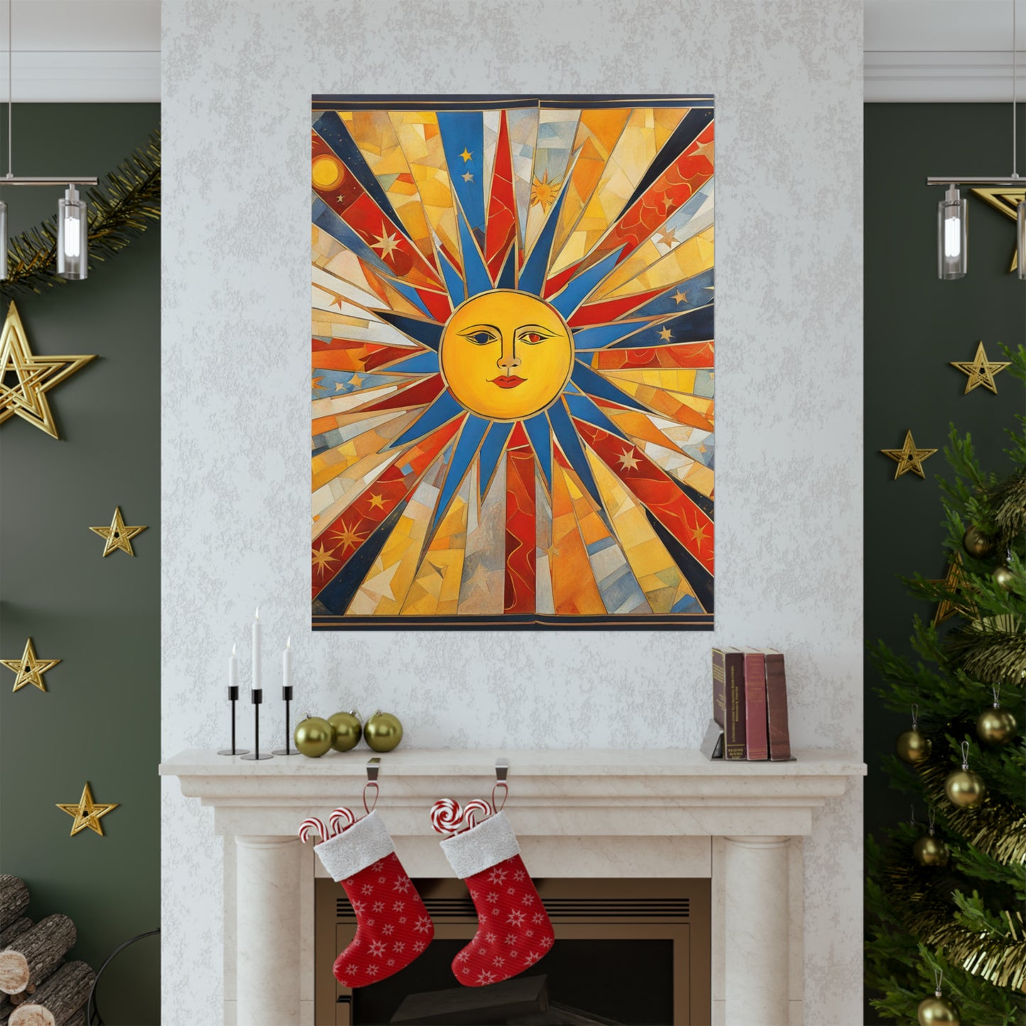 "Jasper Johns Inspired Sun Poster Print" by PenPencilArt