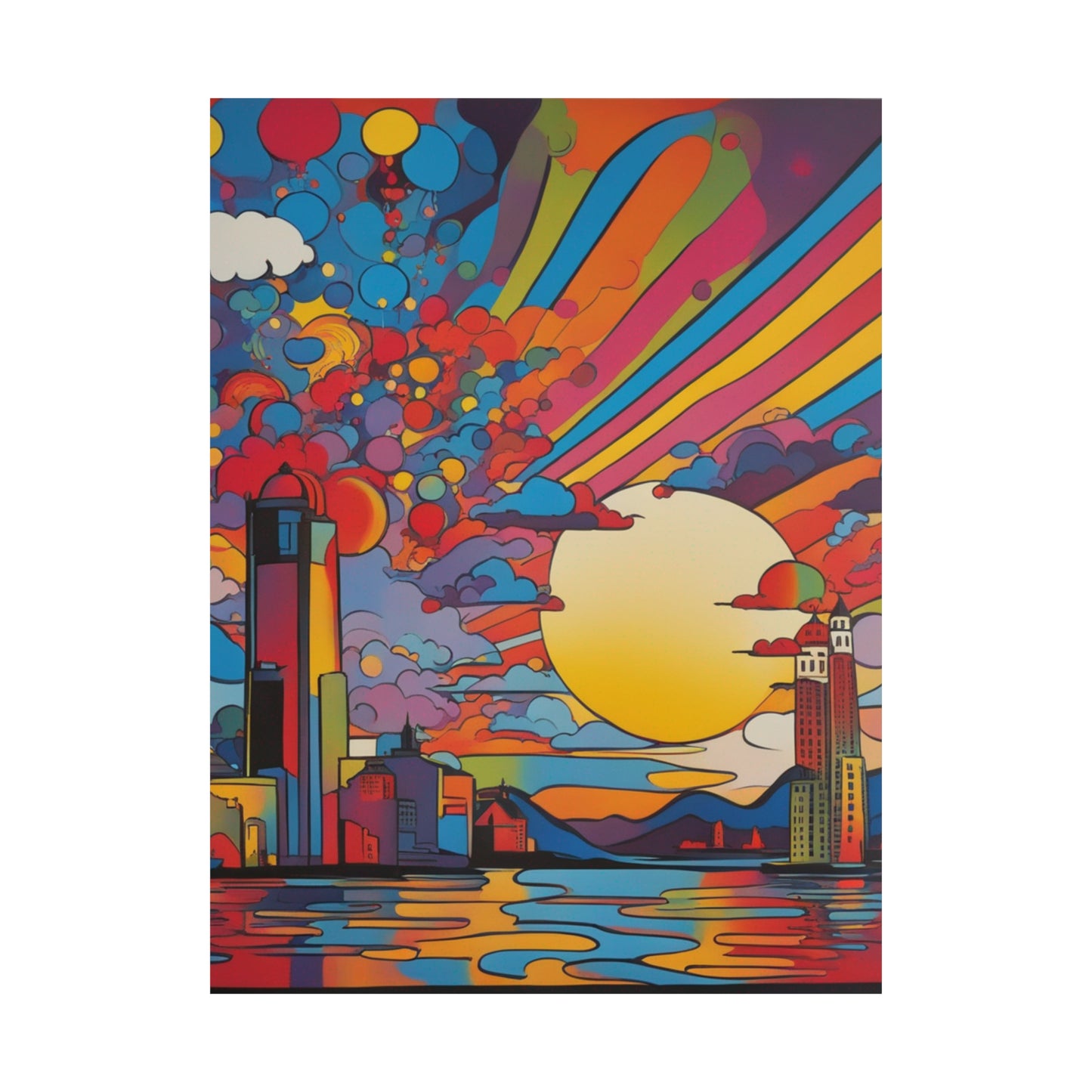 "Creating Art with a Peter Max-Inspired Style: Death Poster Print" by PenPencilArt